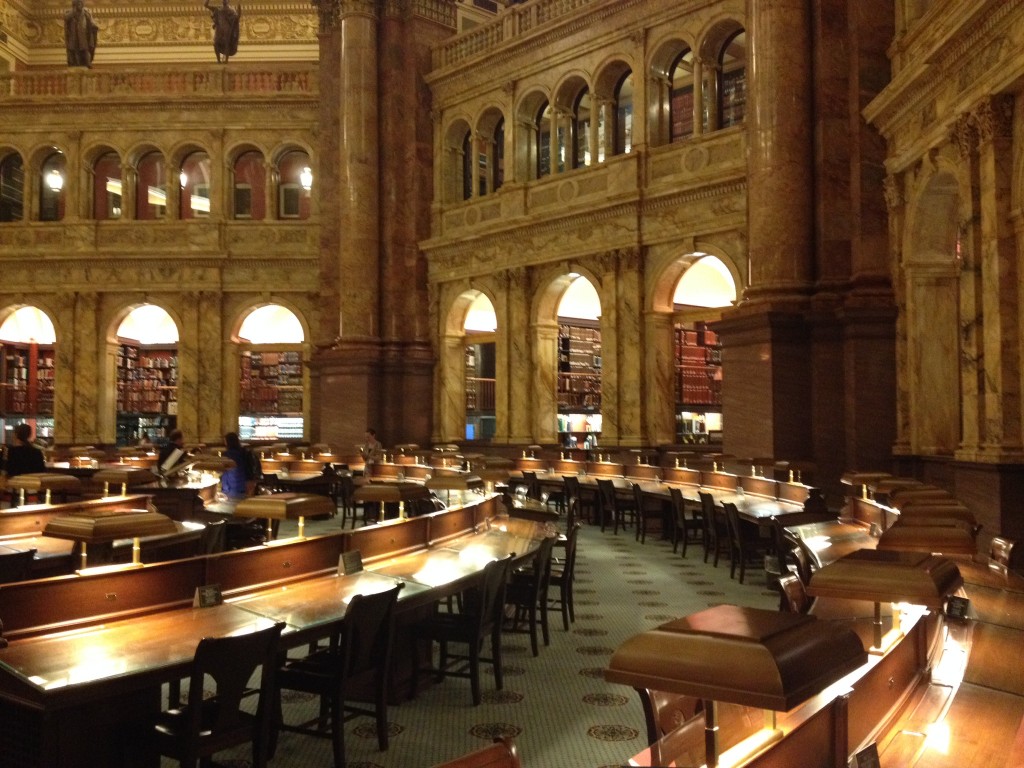 The main reading room at the Library of Congress